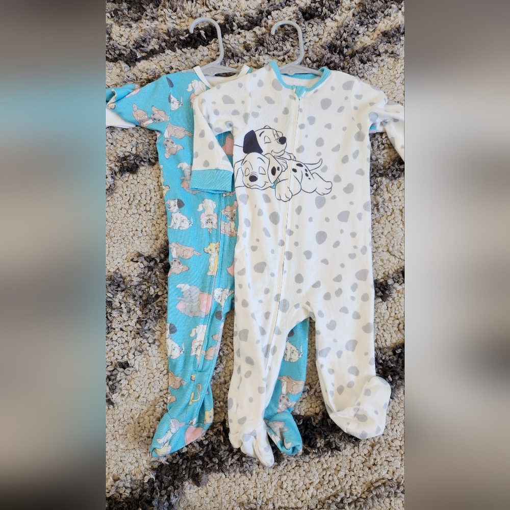 Dalmatian and Cartoon Print Baby Onesies